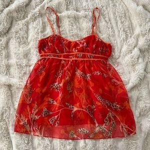 victoria’s secret red leopard baby top size large